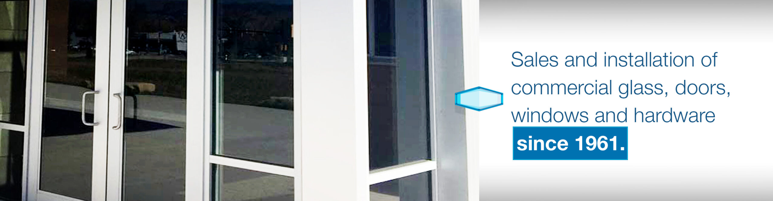 Commercial glass storefront